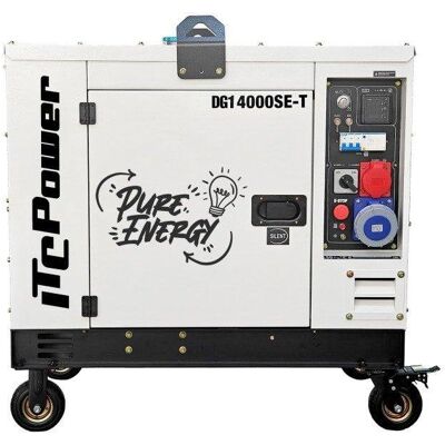 Generador diésel ITCPower DG14000SE-T insonorizado 10 kW trifásico y monofásico Generador diésel ITCPower DG14000SE-T insonorizado 10 kW trifásico y monofásico
