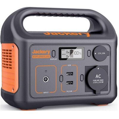 Estación de energía Jackery Explorer 240 V2 240Wh 5 puertos Batería LiFePO4 Controlador de carga Estación de energía Jackery Explorer 240 V2 240Wh 5 puertos Batería LiFePO4 Controlador de carga