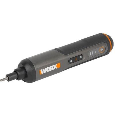 Destornillador eléctrico Worx 4V con 24 bits, mango recto y funda de transporte Destornillador eléctrico Worx 4V con 24 bits, mango recto y funda de transporte