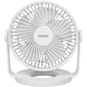 Ventilador Savio AD-01 White USB-C 4 Modos Regulable Batería 360° Ventilador Savio AD-01 White USB-C 4 Modos Regulable Batería 360°