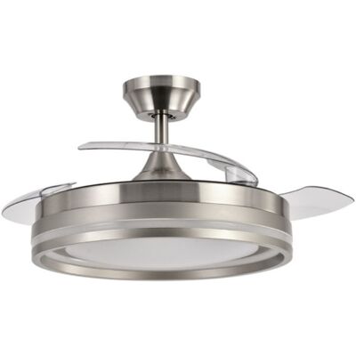 Ventilador de Techo Níquel Fabrilamp - Moderno DC con 6 Velocidades Ventilador de Techo Níquel Fabrilamp - Moderno DC con 6 Velocidades