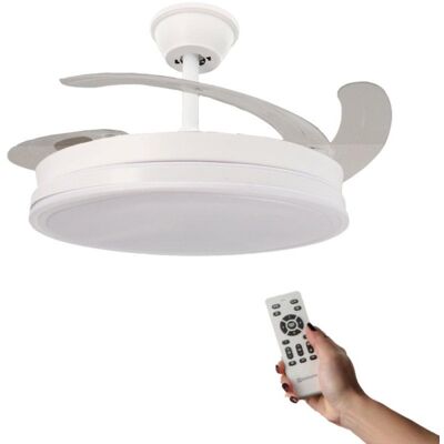 Ventilador de Techo QUO Mimotec Olga White LED Ø107 cm DC 36W/32W con Control Remoto y Modo Verano/Invierno Ventilador de Techo QUO Mimotec Olga White LED Ø107 cm DC 36W/32W con Control Remoto y Modo Verano/Invierno