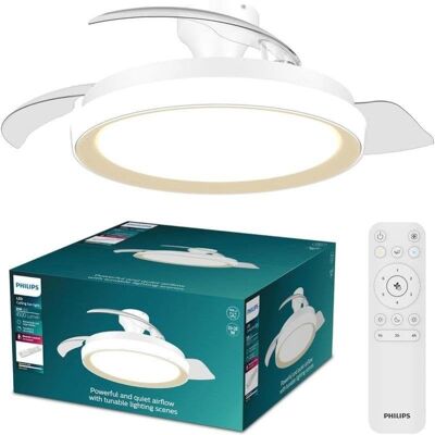 Ventilador de techo Philips Bliss 106 cm LED regulable dorado mando Ventilador de techo Philips Bliss 106 cm LED regulable dorado mando
