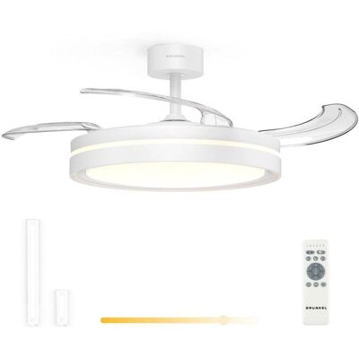Ventilador de techo Grunkel Skywhite42 42 pulgadas con motor DC y luz LED Ventilador de techo Grunkel Skywhite42 42 pulgadas con motor DC y luz LED