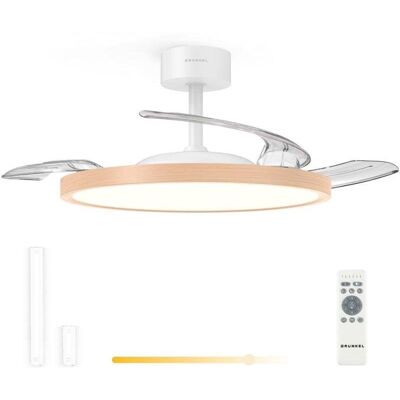 Ventilador de Techo Grunkel Skywood42 con Aspas Retráctiles y Luz LED 24W Ventilador de Techo Grunkel Skywood42 con Aspas Retráctiles y Luz LED 24W