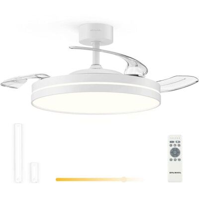 Ventilador de techo Grunkel Skycool42 42" con motor DC y aspas retráctiles Ventilador de techo Grunkel Skycool42 42" con motor DC y aspas retráctiles