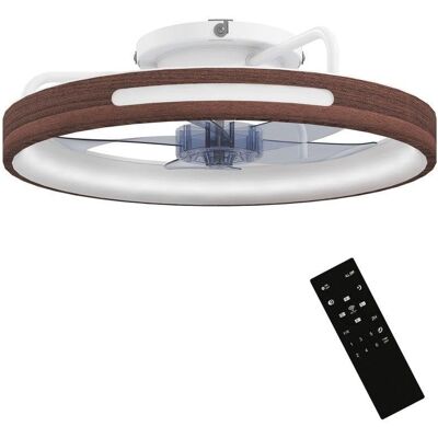 Homcom Ventilador De Techo Con Luz Led 40 W Motor Dc Reversible Teca Homcom Ventilador De Techo Con Luz Led 40 W Motor Dc Reversible Teca
