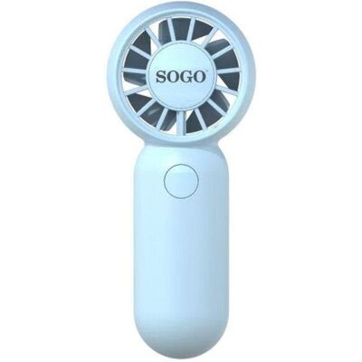 Mini Ventilador de Mano SOGO VEN-SS-21145-BL 3W 3 Velocidades Motor BLDC Recargable Azul Mini Ventilador de Mano SOGO VEN-SS-21145-BL 3W 3 Velocidades Motor BLDC Recargable Azul