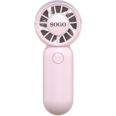 Mini Ventilador de Mano SOGO VEN-SS-21145-PI 3W 3 Velocidades Motor BLDC Recargable Rosa Mini Ventilador de Mano SOGO VEN-SS-21145-PI 3W 3 Velocidades Motor BLDC Recargable Rosa
