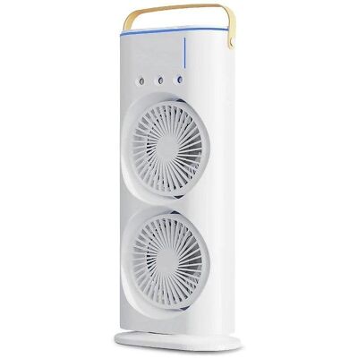 dam-electronics Ventilador Torre Dam Electronics Doble Cabezal 5W 3 Velocidades Nebulizador RGB con Mando dam-electronics Ventilador Torre Dam Electronics Doble Cabezal 5W 3 Velocidades Nebulizador RGB con Mando