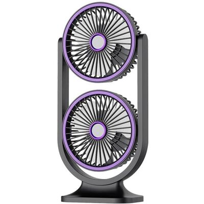 dam-electronics Ventilador de Sobremesa Dam Electronics Doble 5 Velocidades 3 Intensidades de Luz Silencioso Inclinación 360º dam-electronics Ventilador de Sobremesa Dam Electronics Doble 5 Velocidades 3 Intensidades de Luz Silencioso Inclinación 360º
