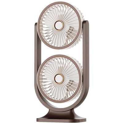 dam-electronics Ventilador de Sobremesa Dam Electronics Doble 5 Velocidades Pantalla Digital Luz 3 Intensidades Silencioso Inclinación 360º dam-electronics Ventilador de Sobremesa Dam Electronics Doble 5 Velocidades Pantalla Digital Luz 3 Intensidades Silencioso Inclinación 360º