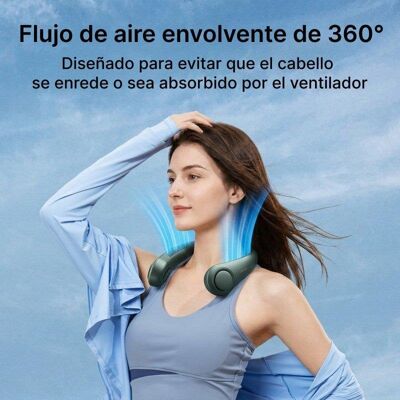 Ventilador de Cuello JisuLife Life 3 5 Velocidades Silencioso Recargable Ventilador de Cuello JisuLife Life 3 5 Velocidades Silencioso Recargable