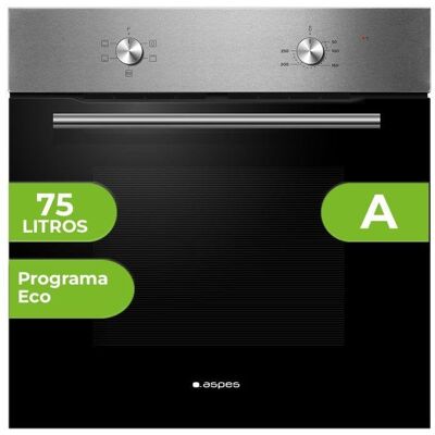 Horno eléctrico Aspes AH4701EX 75 litros Inox con puerta doble cristal Horno eléctrico Aspes AH4701EX 75 litros Inox con puerta doble cristal