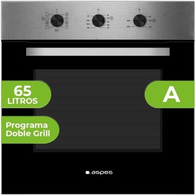 Horno Multifunción Aspes AHM86500X 65L Limpieza Hidrolítica Temporizador Horno Multifunción Aspes AHM86500X 65L Limpieza Hidrolítica Temporizador