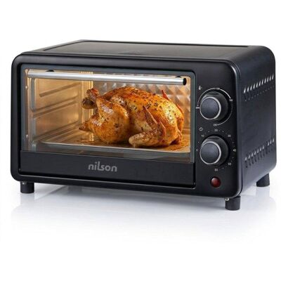 nilson-life Horno Sobremesa Nilson Life Mini 9L 800W Temporizador Mecánico Negro nilson-life Horno Sobremesa Nilson Life Mini 9L 800W Temporizador Mecánico Negro