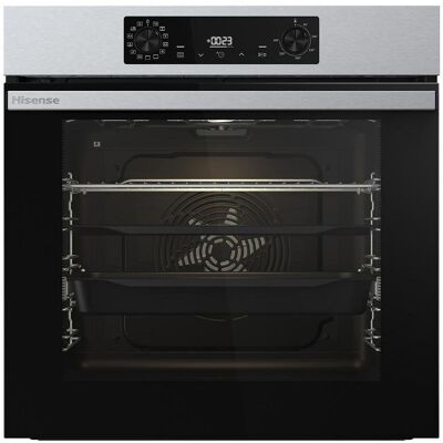 Horno Multifunción Hisense 77L 60cm Pirolítico A++ AirFryer Pizza Guías Telescópicas Negro Horno Multifunción Hisense 77L 60cm Pirolítico A++ AirFryer Pizza Guías Telescópicas Negro