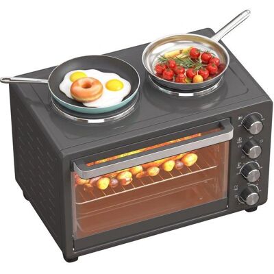 Horno Sobremesa Homcom 800-198V90BK 28L 49cm 2600W Negro Horno Sobremesa Homcom 800-198V90BK 28L 49cm 2600W Negro