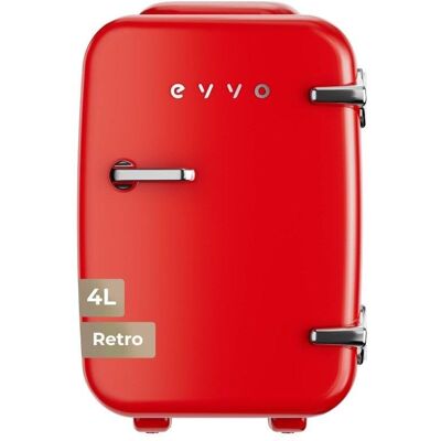 evvo-home Nevera Portátil Evvo F4 Mini Retro Roja 4L Frío y Calor evvo-home Nevera Portátil Evvo F4 Mini Retro Roja 4L Frío y Calor