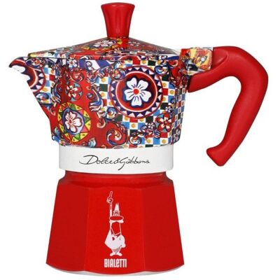 Cafetera Italiana Bialetti Dolce&Gabbana Moka Express 3 tazas aluminio termoplástico Cafetera Italiana Bialetti Dolce&Gabbana Moka Express 3 tazas aluminio termoplástico