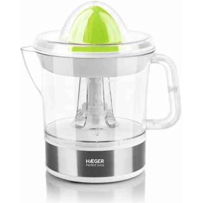 Exprimidor de cítricos eléctrico HAEGER Perfect Juice 0,7 L Blanco Transparente Plata Verde Exprimidor de cítricos eléctrico HAEGER Perfect Juice 0,7 L Blanco Transparente Plata Verde