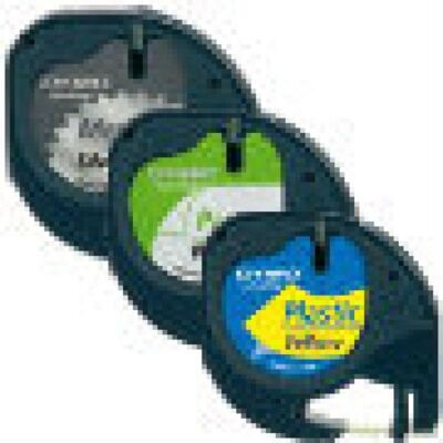 Cinta Dymo LetraTag Poliéster 12mm x 4m, Pack 3 Unidades, Autoadhesiva, Blíster, Compatible Rotuladoras Cinta Dymo LetraTag Poliéster 12mm x 4m, Pack 3 Unidades, Autoadhesiva, Blíster, Compatible Rotuladoras