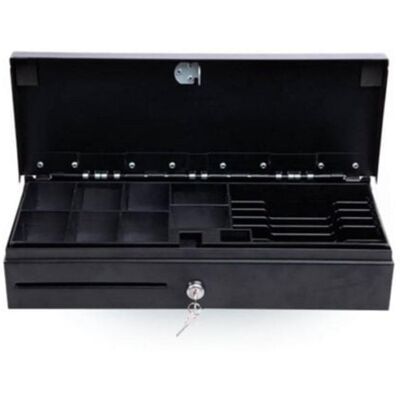 Cajón Portamonedas Premier V46 HQ-B 46cm 6 Billetes 8 Monedas Automático RJ12 Negro Cajón Portamonedas Premier V46 HQ-B 46cm 6 Billetes 8 Monedas Automático RJ12 Negro