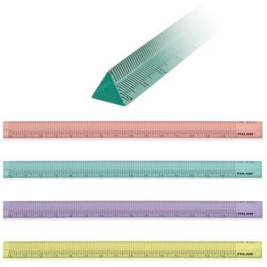 Pack de 4 Reglas Triangulares 15 cm Milan New Look Plástico Transparente Pack de 4 Reglas Triangulares 15 cm Milan New Look Plástico Transparente