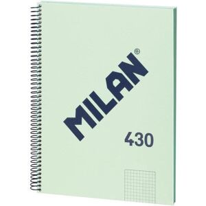 Cuaderno A4 Espiral Tapa Dura Milan 430 Cuadriculado 80 Hojas 95gr Verde Cuaderno A4 Espiral Tapa Dura Milan 430 Cuadriculado 80 Hojas 95gr Verde