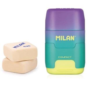 Goma y Sacapuntas Doble Milan Sunset Pack Afilaborras Compacto Verde Goma y Sacapuntas Doble Milan Sunset Pack Afilaborras Compacto Verde