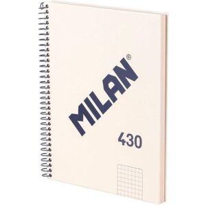 Cuaderno A5 Espiral Tapa Dura Milan 430 Cuadriculado 80 Hojas 95gr Beige Cuaderno A5 Espiral Tapa Dura Milan 430 Cuadriculado 80 Hojas 95gr Beige