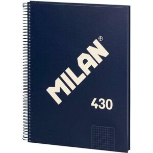 Cuaderno A4 Milan 430 Espiral Tapa Dura Cuadriculado 80 Hojas Azul Cuaderno A4 Milan 430 Espiral Tapa Dura Cuadriculado 80 Hojas Azul
