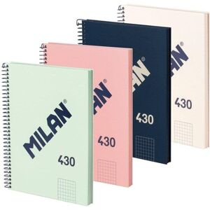 Cuaderno Milan 430 A5 Espiral Tapa Dura Cuadriculado Pack 4 Unidades Cuaderno Milan 430 A5 Espiral Tapa Dura Cuadriculado Pack 4 Unidades