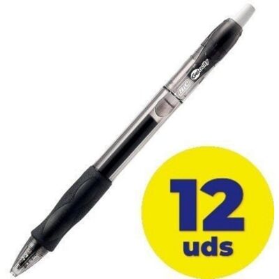 bicwoeld Bolígrafo Bic Gelocity 526275 0.7 mm negro retráctil ergonómico caja 12 unidades bicwoeld Bolígrafo Bic Gelocity 526275 0.7 mm negro retráctil ergonómico caja 12 unidades