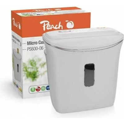 Destructora de papel Peach PS600-06 microcorte P-5 4 hojas 12L blanca Destructora de papel Peach PS600-06 microcorte P-5 4 hojas 12L blanca