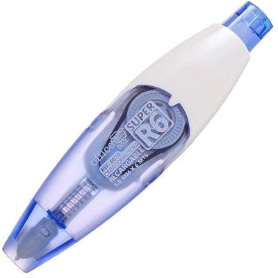Cinta Correctora SDI Super R6 Retráctil Recargable 5 mm Azul con 3 Recambios Cinta Correctora SDI Super R6 Retráctil Recargable 5 mm Azul con 3 Recambios
