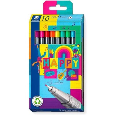 Rotuladores de punta fina Staedtler Happy 10 unidades Rotuladores de punta fina Staedtler Happy 10 unidades