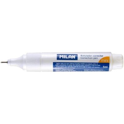 Rotulador Corrector Líquido Milan Mini 5ml Secado Rápido Punta Metálica Rotulador Corrector Líquido Milan Mini 5ml Secado Rápido Punta Metálica