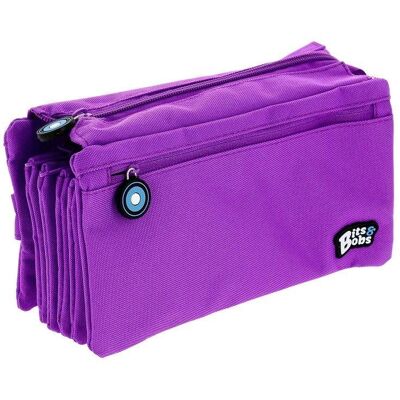 grafoplas Estuche Escolar Grafoplás Bits and Bobs Cuádruple Violeta Expandible grafoplas Estuche Escolar Grafoplás Bits and Bobs Cuádruple Violeta Expandible
