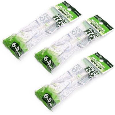 Pack 3 Recambios Cinta Correctora SDI Super R6 6 mm Pack 3 Recambios Cinta Correctora SDI Super R6 6 mm