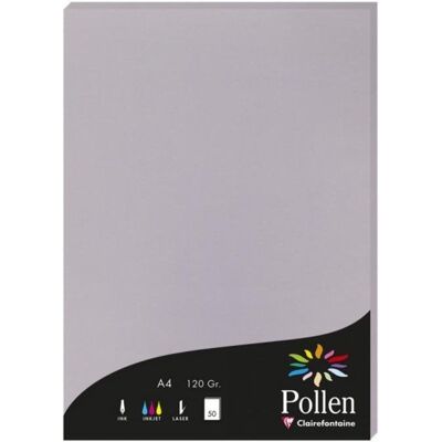 Sobre A4 Clairefontaine Gris 120 g/m² Paquete 50 Unidades Sobre A4 Clairefontaine Gris 120 g/m² Paquete 50 Unidades