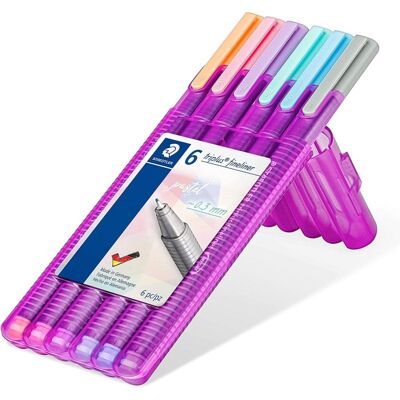 Staedtler Triplus Fineliner Pastel 334 Paquete 6 Rotuladores Colores Pastel Staedtler Triplus Fineliner Pastel 334 Paquete 6 Rotuladores Colores Pastel