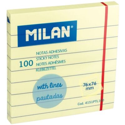 Milan 4151PTL100 Notas Adhesivas 7.6x7.6cm Amarillo 100 Hojas Milan 4151PTL100 Notas Adhesivas 7.6x7.6cm Amarillo 100 Hojas