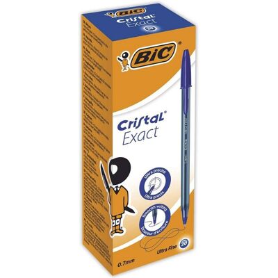 bicwoeld Bic Cristal Exact Ultrafine Caja 20 Bolígrafos Azul bicwoeld Bic Cristal Exact Ultrafine Caja 20 Bolígrafos Azul