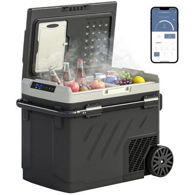 Outsunny Nevera Portátil Eléctrica 49l 12/24/240v Con Compresor Doble Zona Negro Outsunny Nevera Portátil Eléctrica 49l 12/24/240v Con Compresor Doble Zona Negro