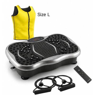 Pack Plataforma Vibratoria con Altavoz y Chaleco Sauna Hombre InnovaGoods Pack Plataforma Vibratoria con Altavoz y Chaleco Sauna Hombre InnovaGoods
