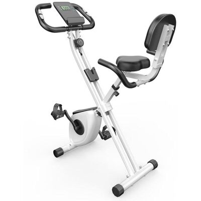 Bicicleta estática HomeFitnessCode plegable con respaldo, 8 niveles y pantalla LCD Bicicleta estática HomeFitnessCode plegable con respaldo, 8 niveles y pantalla LCD