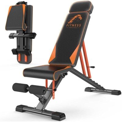 Banco de musculación Plegable HomeFitnessCode Respaldo 8 Posiciones 400 kg Banco de musculación Plegable HomeFitnessCode Respaldo 8 Posiciones 400 kg