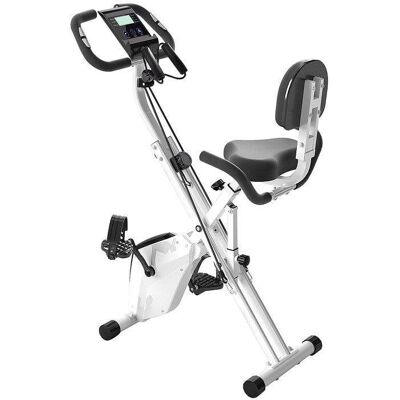 Bicicleta estática HomeFitnessCode plegable con 16 niveles y respaldo Bicicleta estática HomeFitnessCode plegable con 16 niveles y respaldo