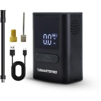 Nano Compresor portátil Smartgyro con pantalla digital, parada automática y 3 modos de presión Nano Compresor portátil Smartgyro con pantalla digital, parada automática y 3 modos de presión